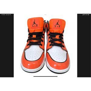 Nike Air Jordan 1 Mid SE Turf Orange 6Y Women’s 7.5 BQ6931 802 EUC Authentic